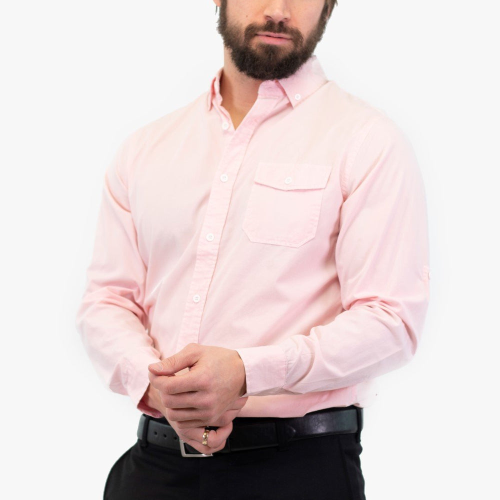 Chemise Report De Couleur Rose (Repo-242400H) Homme