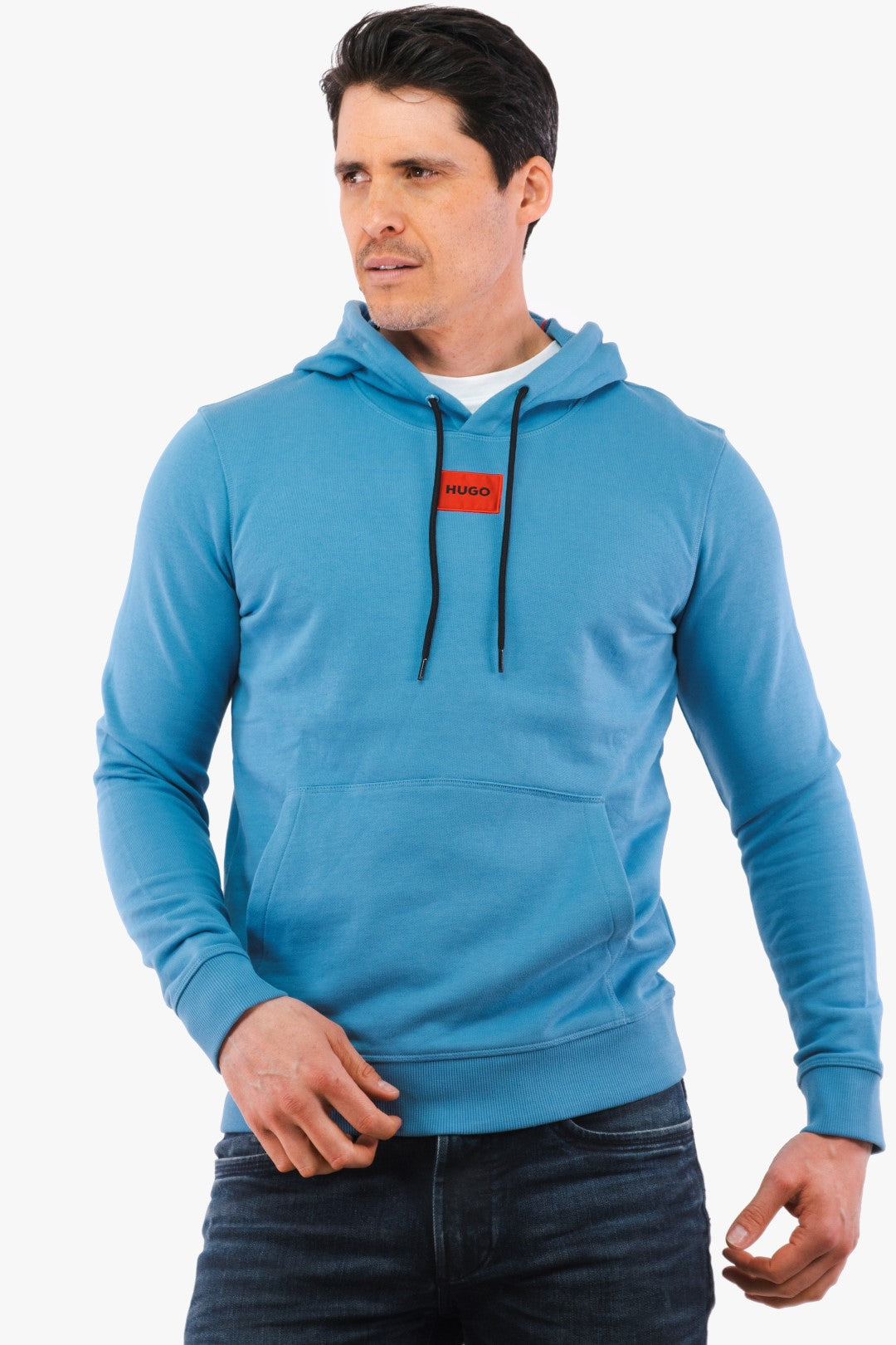 Chandail A Capuchon Hugo Boss De Couleur Bleu Homme