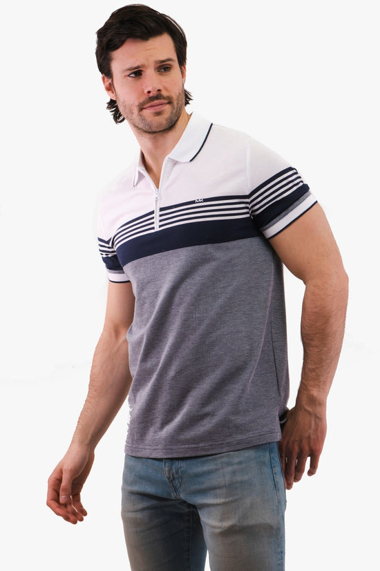 Polo Rayé Michael Kors de couleur Marine