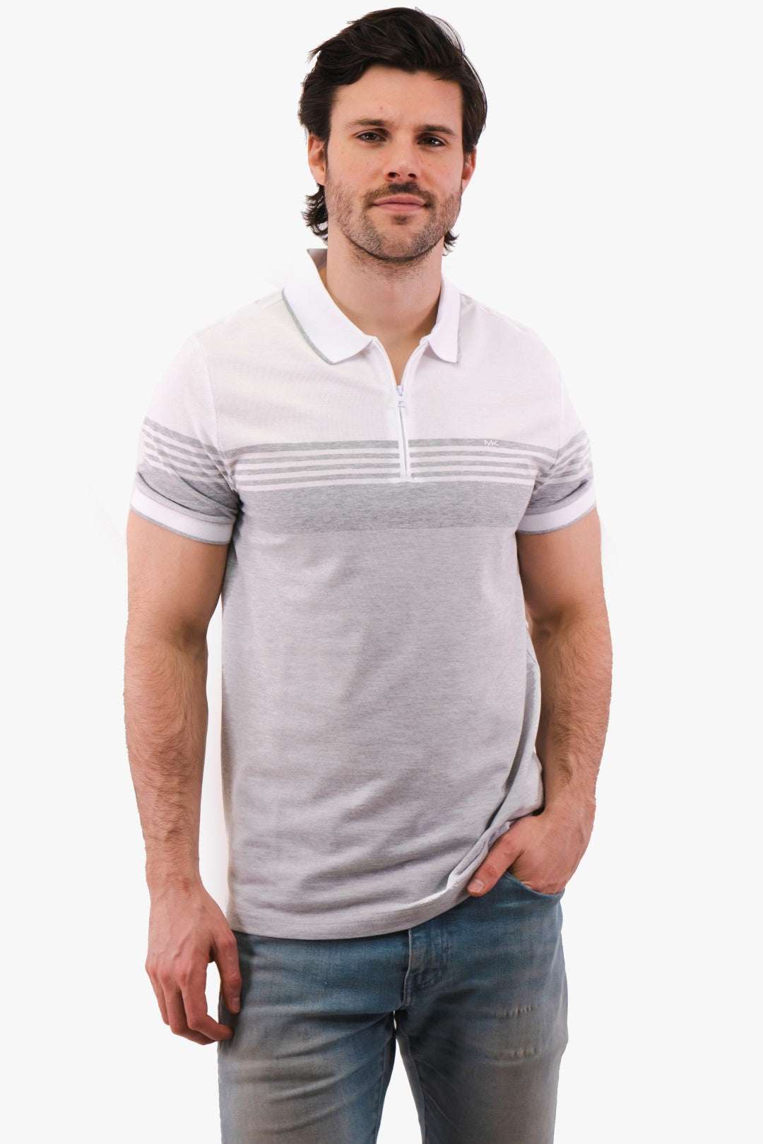Polo Rayé Michael Kors de couleur Gris