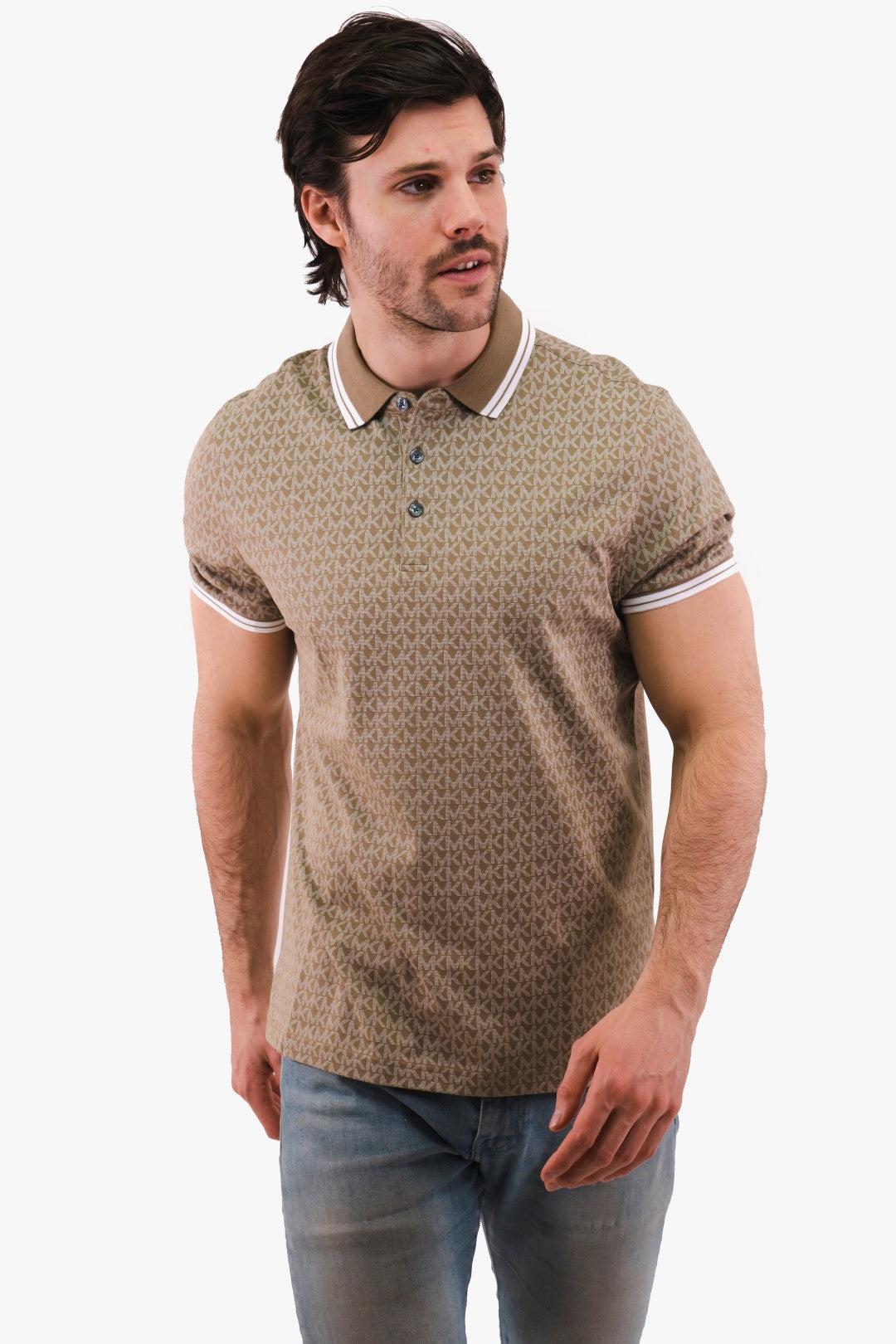Polo Manche Courte Michael Kors de couleur Sauge