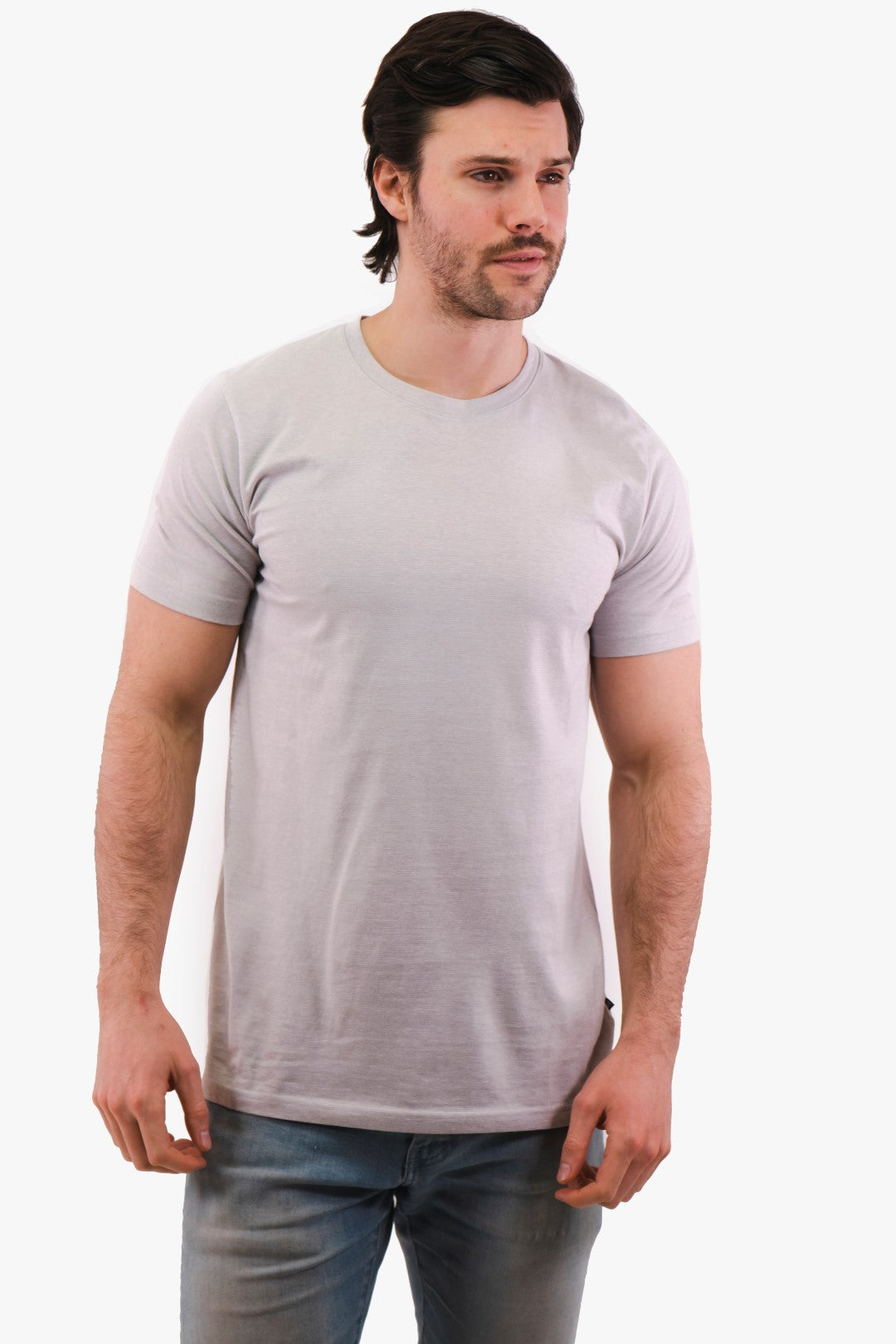 T-Shirt Ligné Matinique de couleur Gris
