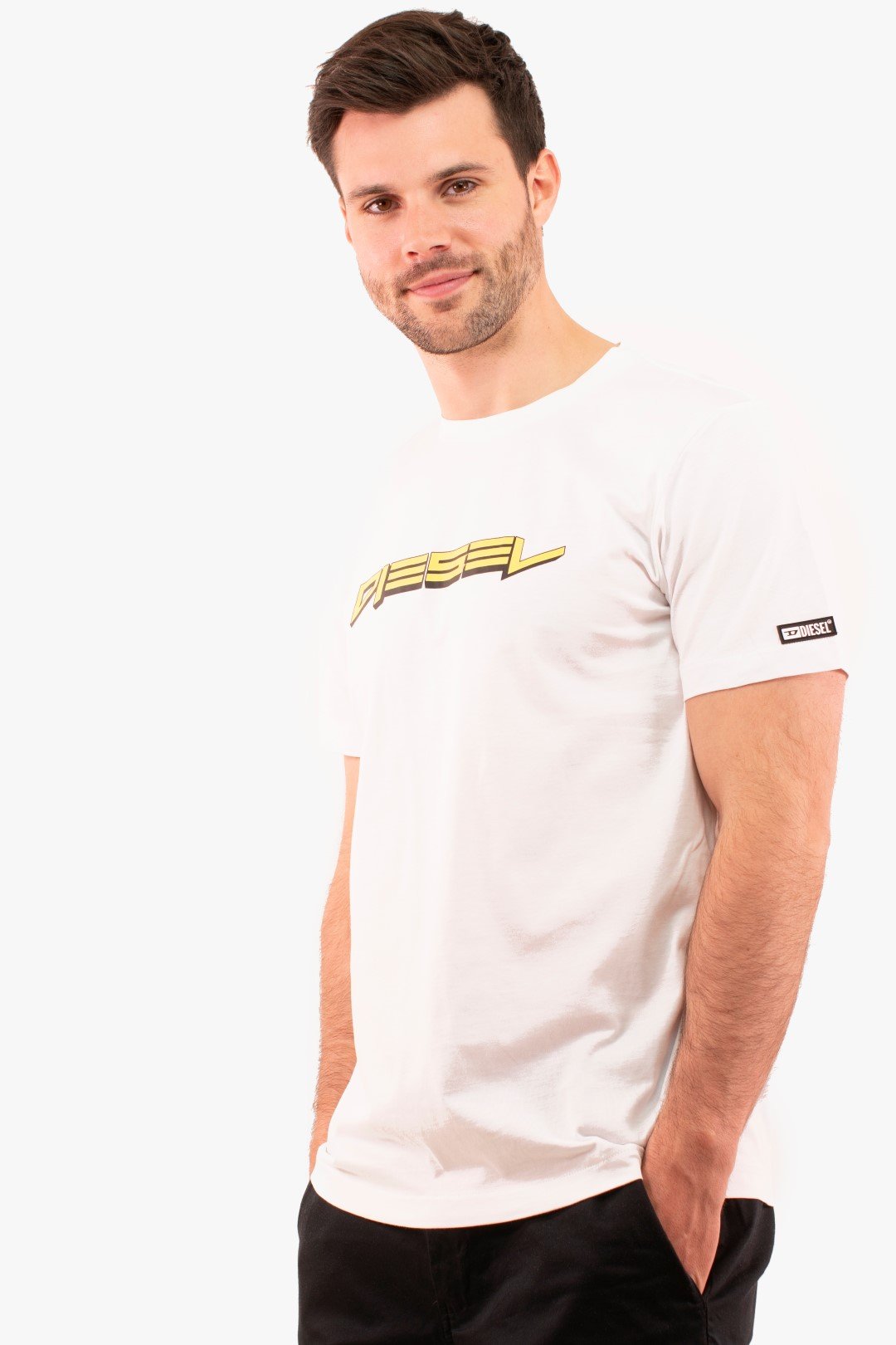Charger l&amp;#39;image dans la galerie, T-Shirt Just Diesel De Couleur Blanc Maillot
