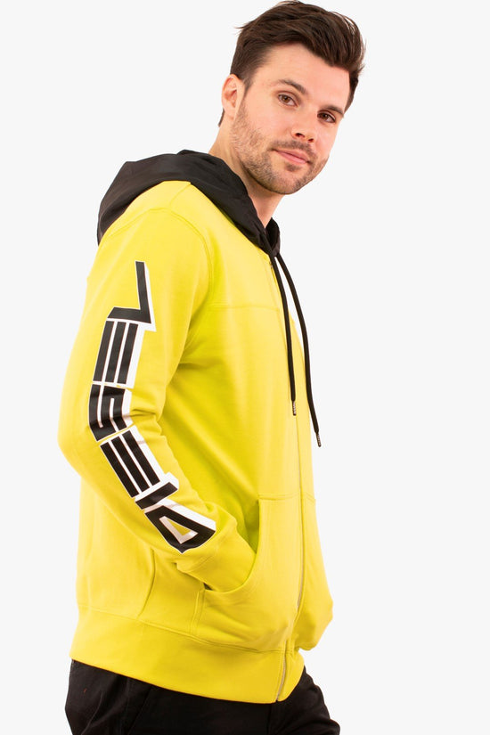 Chandail Capuchon Diesel De Couleur Jaune Homme