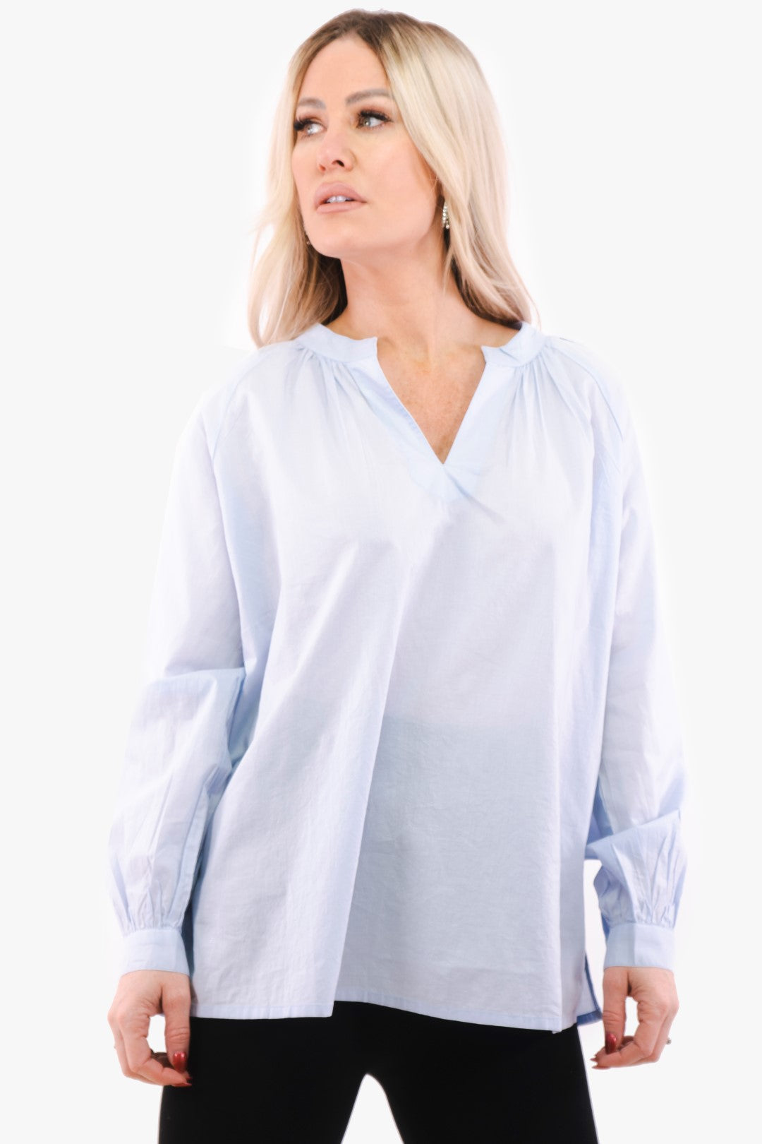 Blouse 100% Coton Part Two De Couleur Bleu Femme