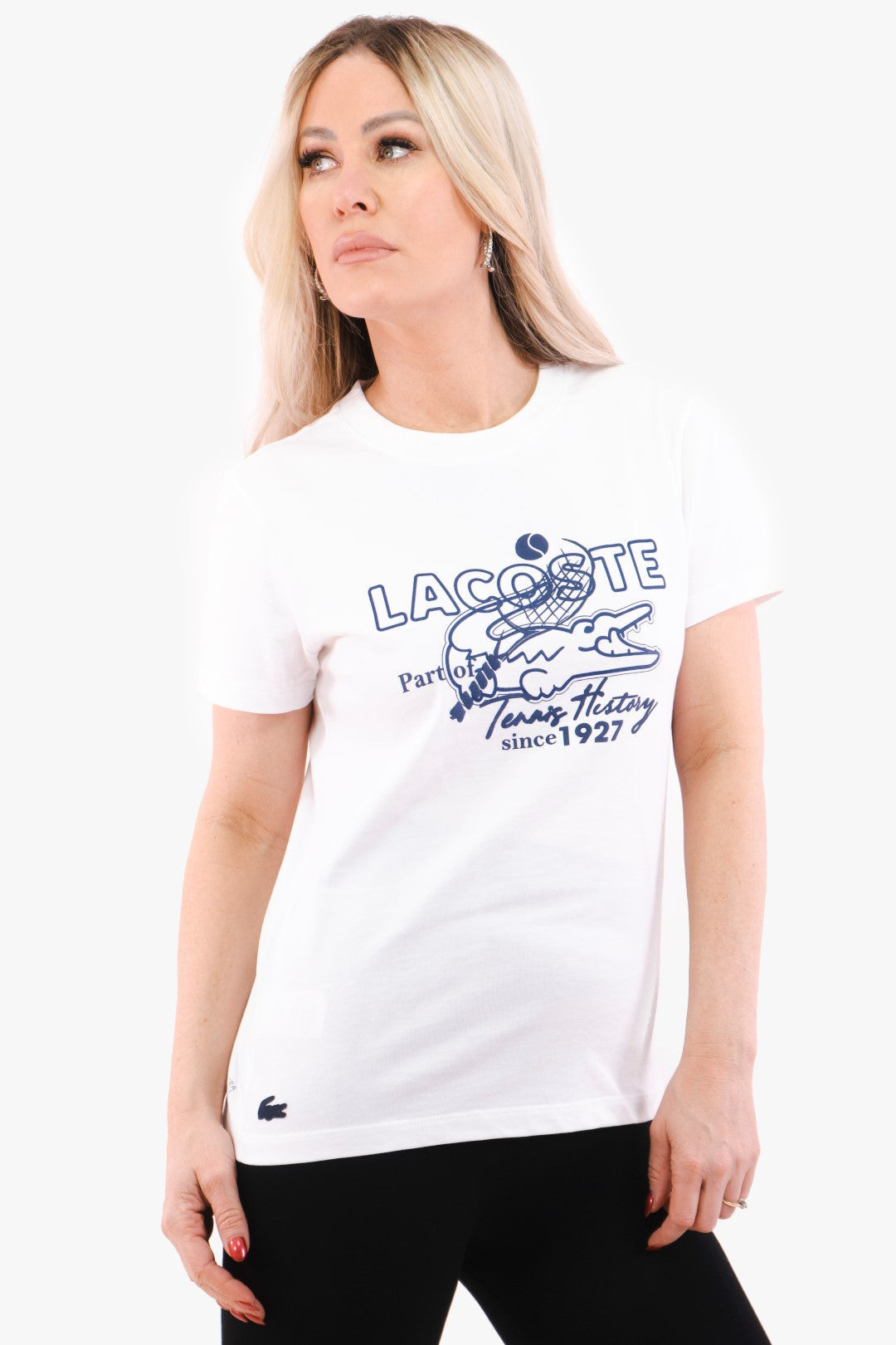 Charger l&amp;#39;image dans la galerie, T-Shirt Technic Lacoste De Couleur Blanc Femme
