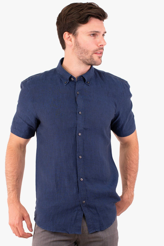 Chemise Manches Courtes Michael Kors De Couleur Minuit Homme