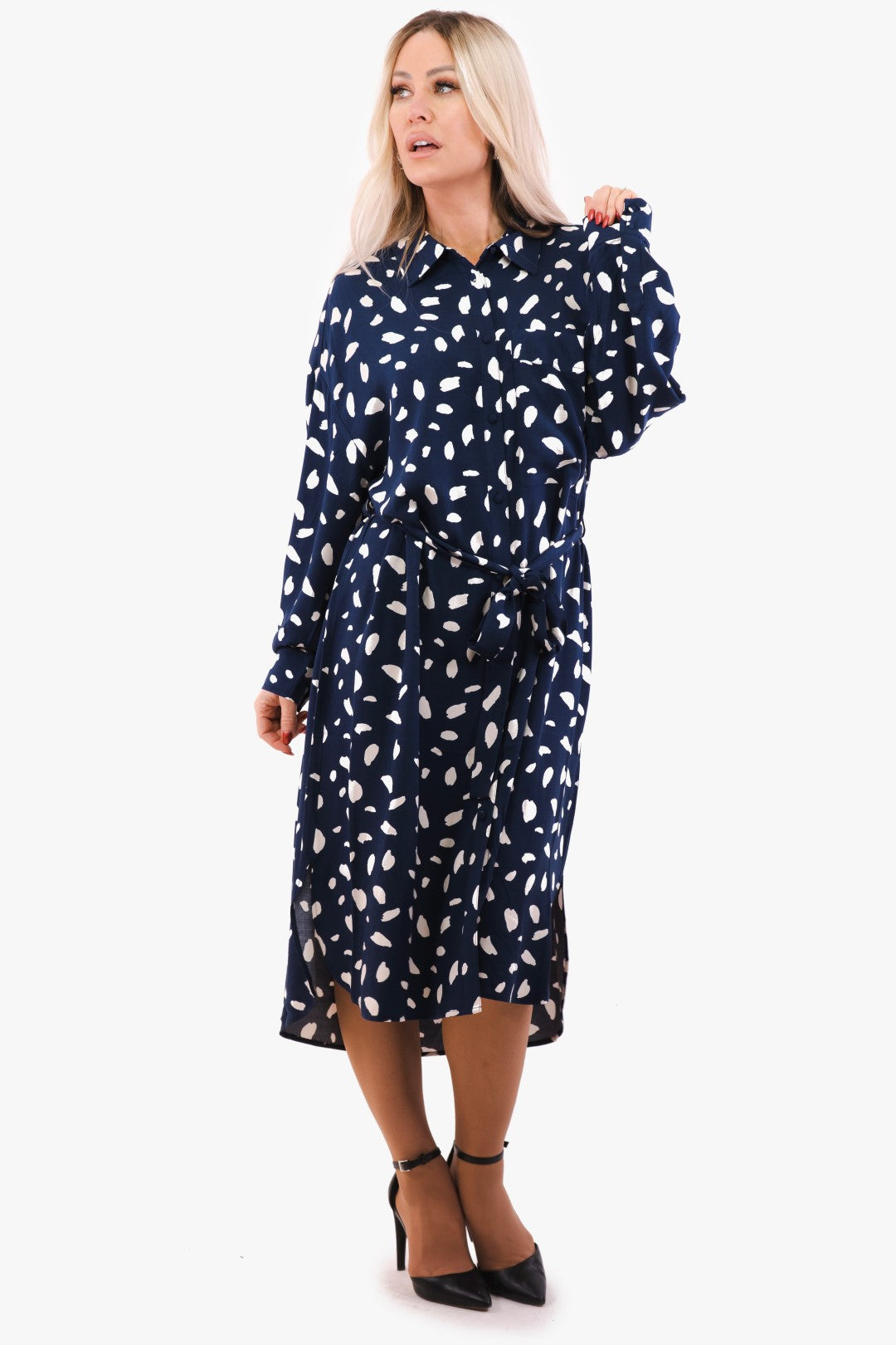 Robe Assa Culture De Couleur Bleu Femme