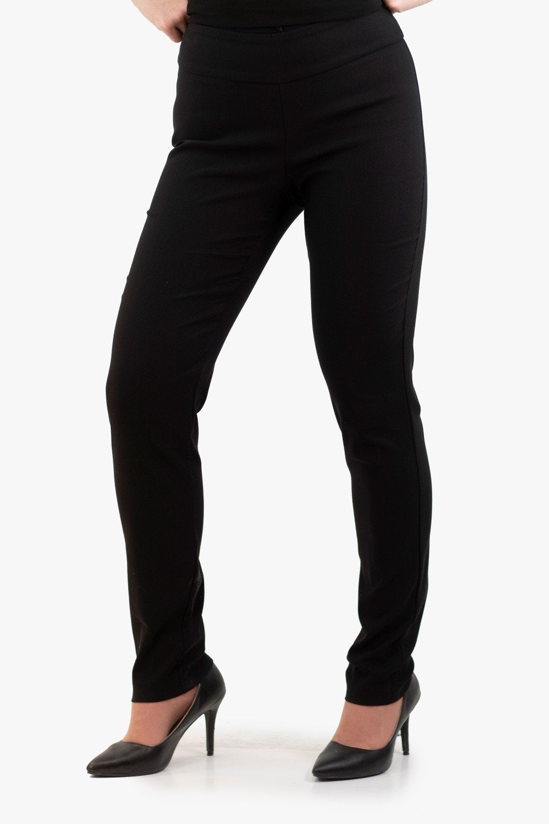 Pantalon Innovaré De Couleur Noir (Inno-66882Bo) Femme