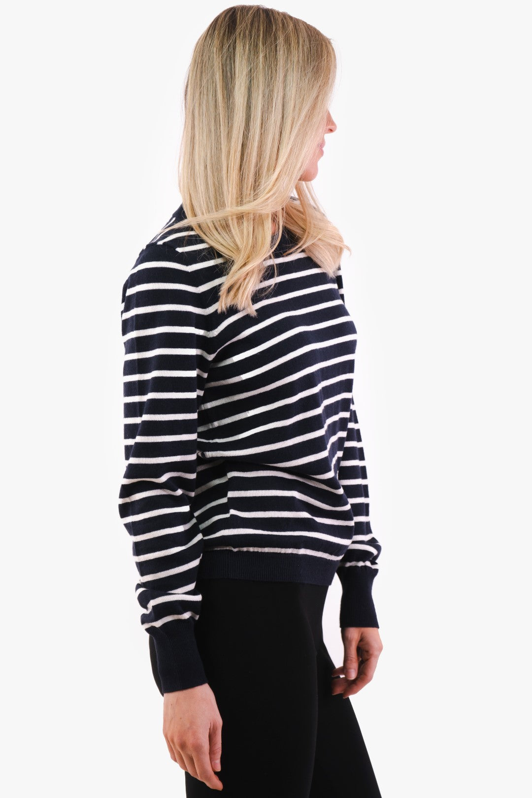 Gertie Part Two Lined Sweater in Navy color F.