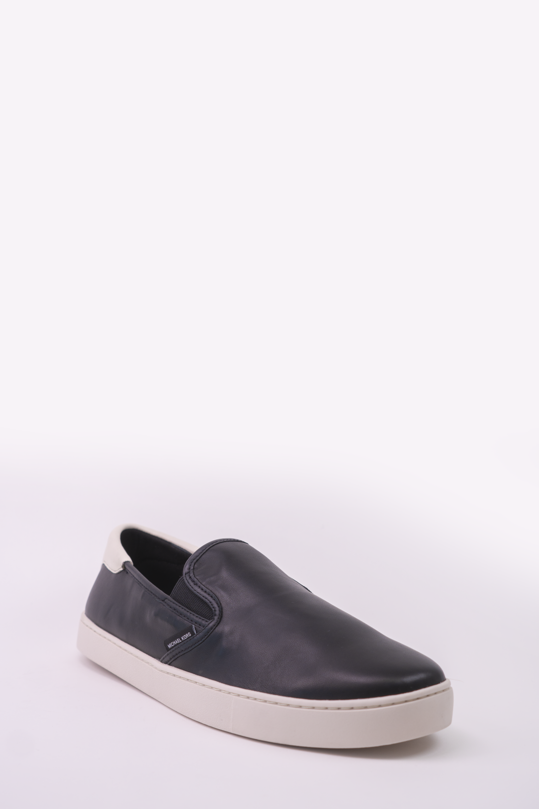 Michael kors black 2025 leather slip on sneakers