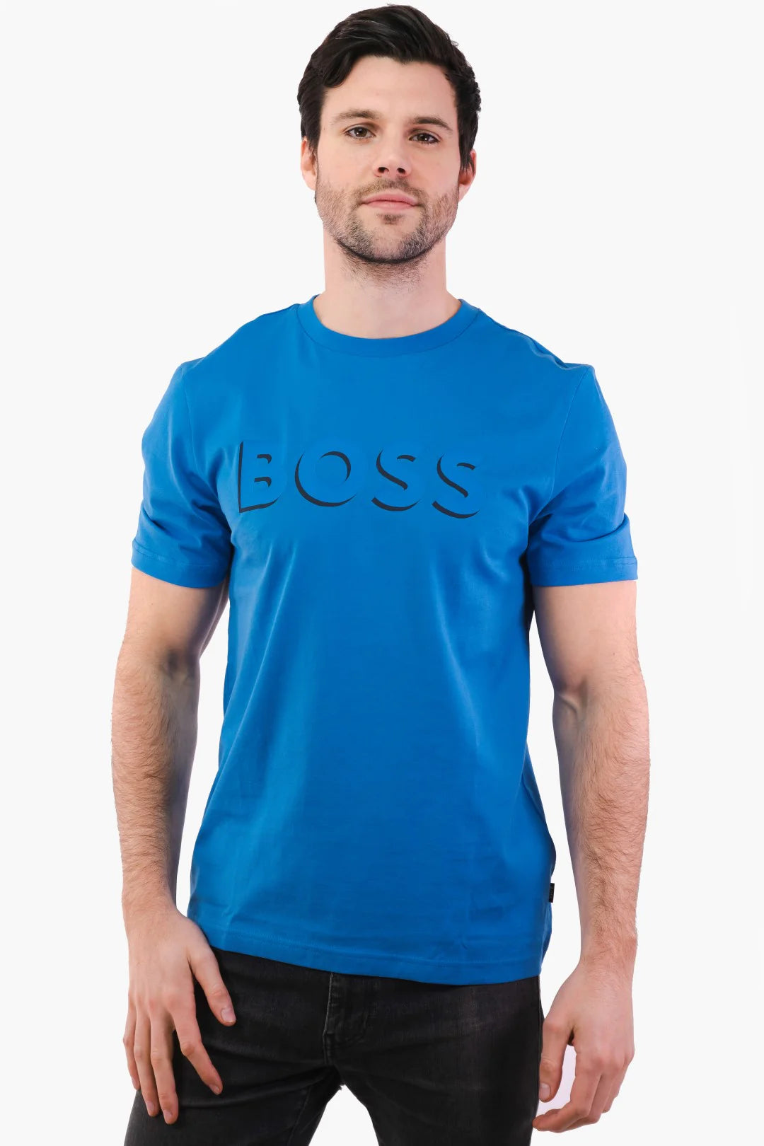 T-Shirt Tiburt Hugo Boss de couleur Bleu