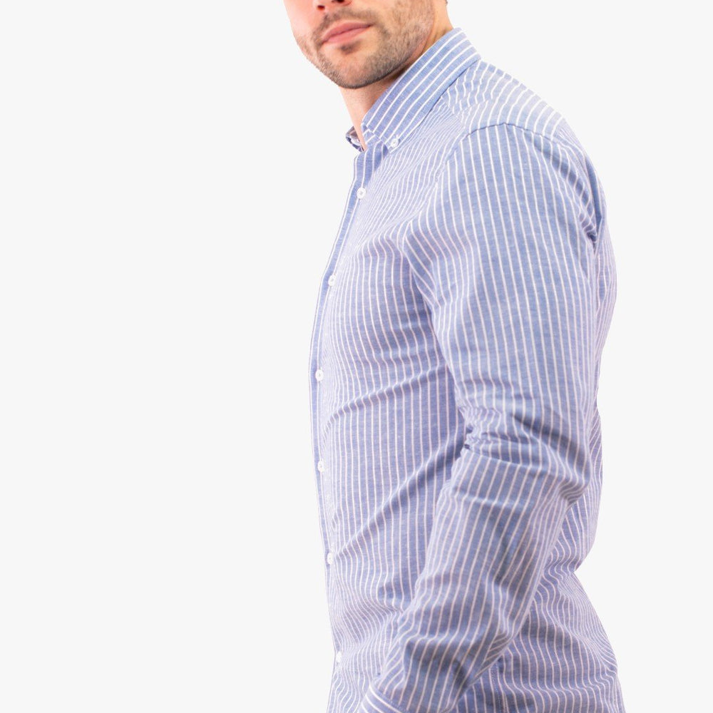 
                  
                    Chemise Lignée Blue De Couleur Bleu (Blue-Blsl211706) Homme
                  
                