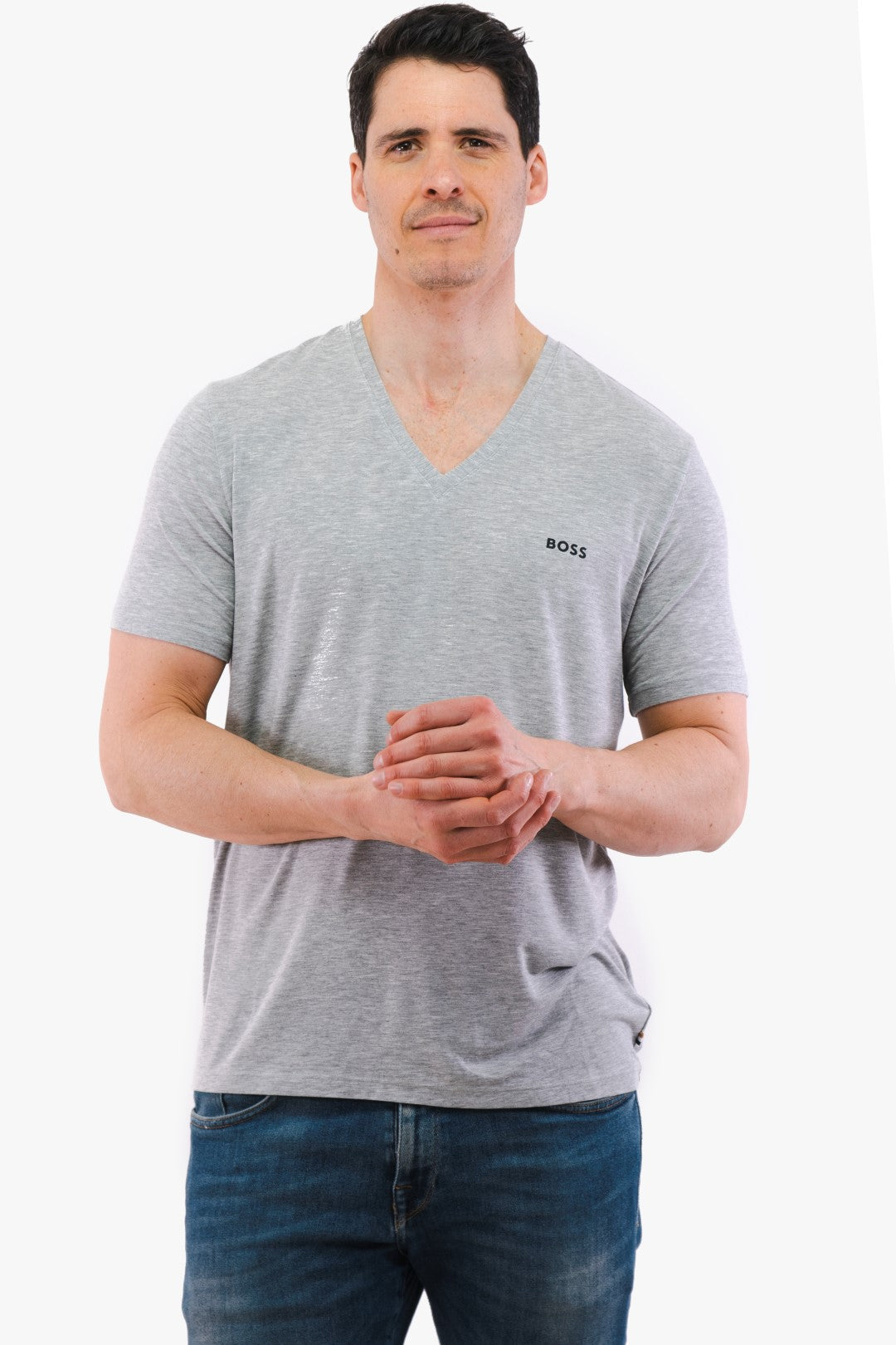 T-Shirt Comfort Hugo Boss De Couleur Gris Homme