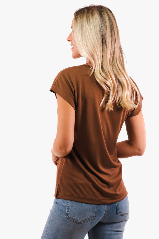 Kaffe T-Shirt in Toffee color
