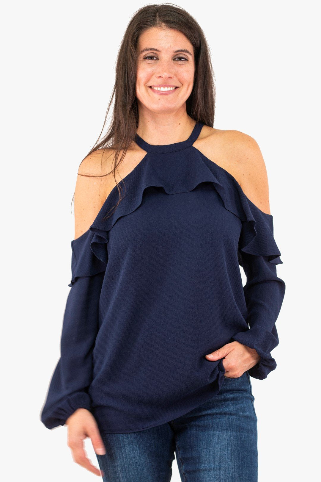 Tunique Coco Y Club De Couleur Marine Femme