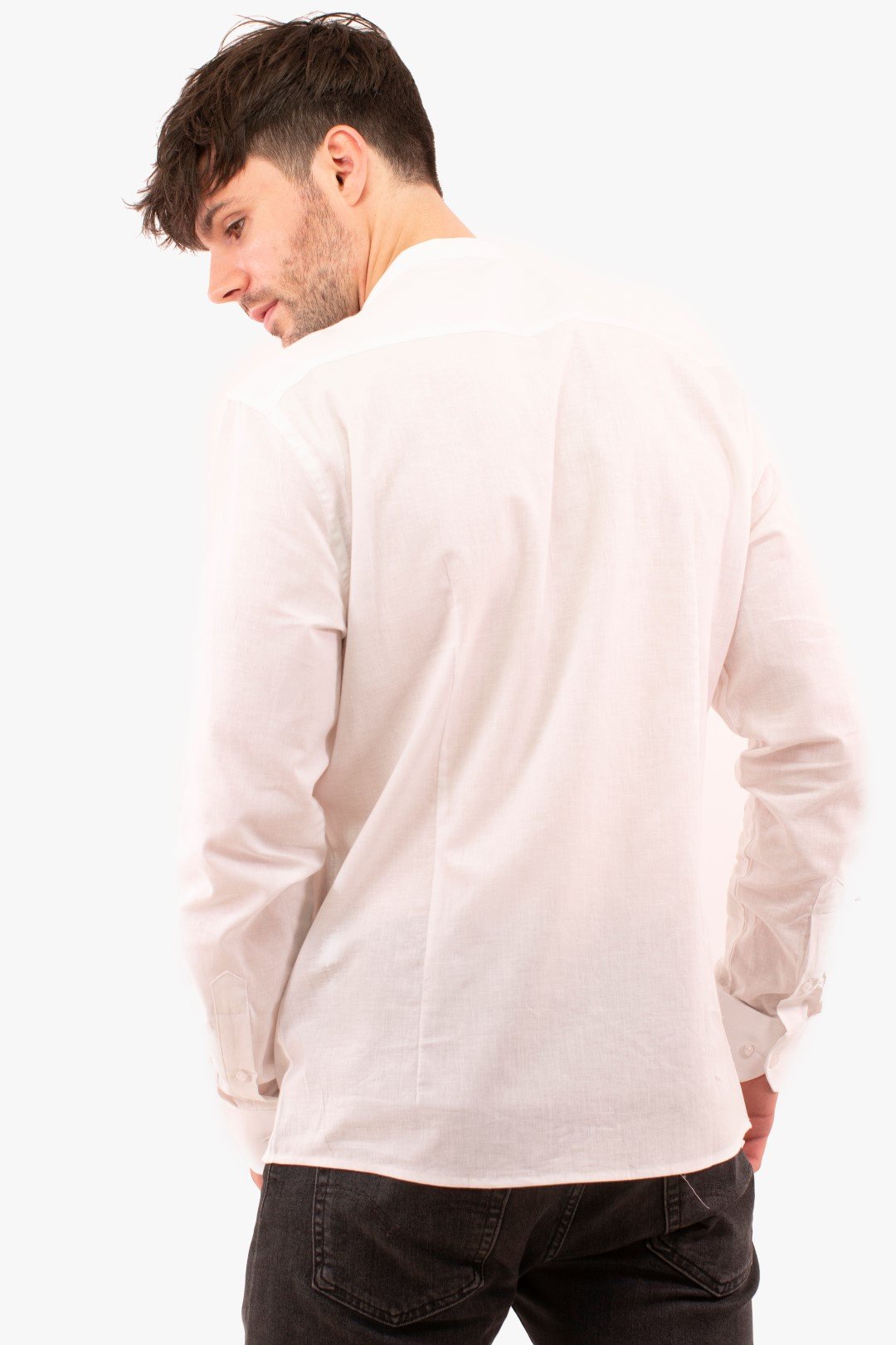 Chemise À Manches Longues Blue De Couleur Blanc (Blue-Blsl211700) Homme