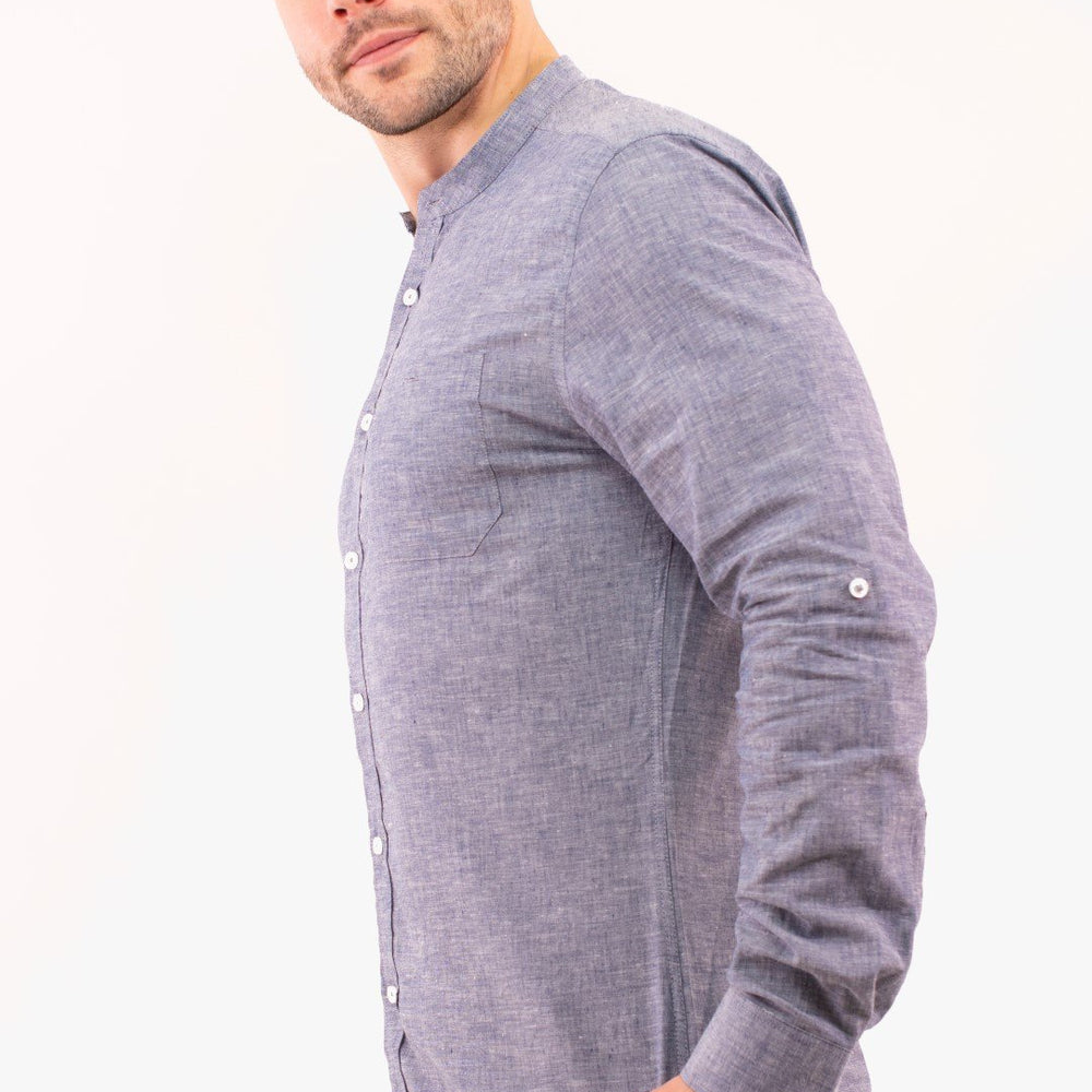 
                  
                    Chemise À Manches Longues Blue De Couleur Marine (Blue-Blsl211700) Homme
                  
                