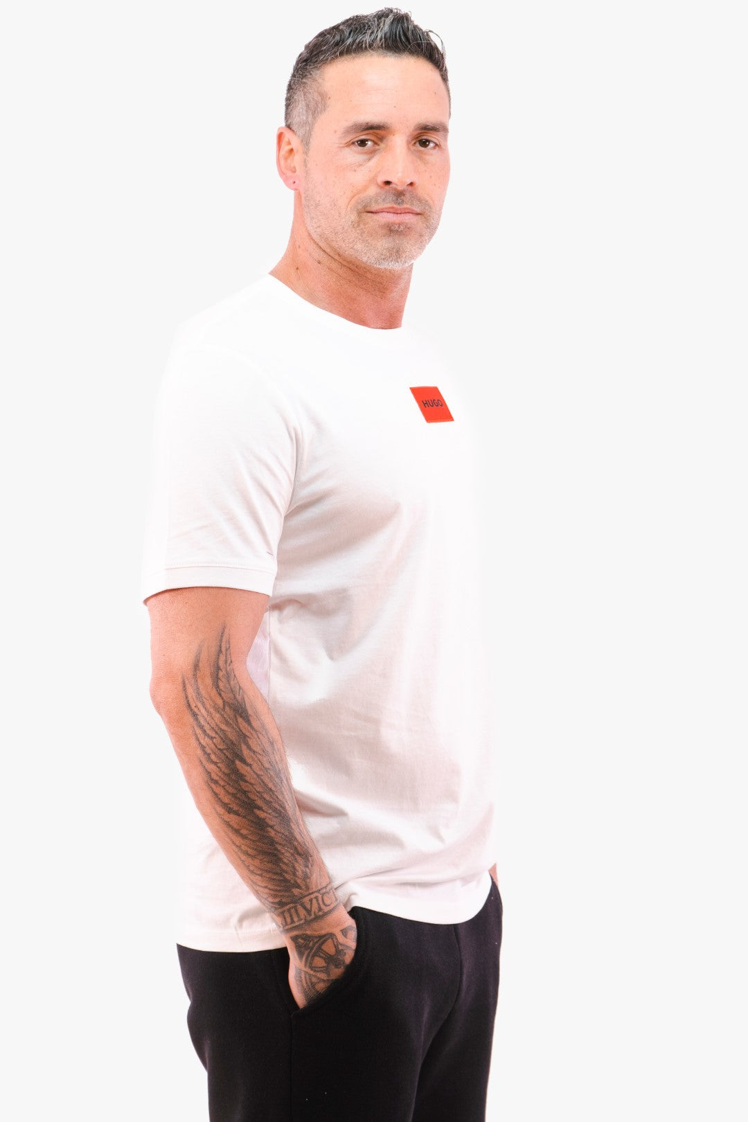 T-Shirt Hugo Boss De Couleur Blanc Homme