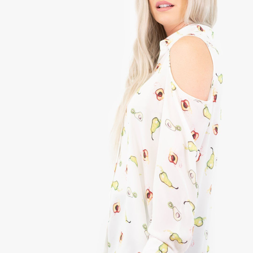 
                  
                    Blouse Cold Shoulder Cartise De Couleur Vert Multi (Cart-810314) Femme
                  
                