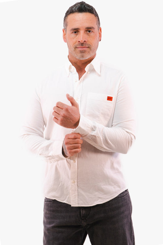 Chemise Hugo Boss De Couleur Blanc Homme