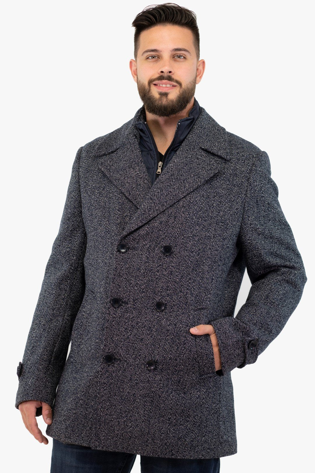 Manteau Bleu Lief Horsens (Lief-954-Cole) Homme