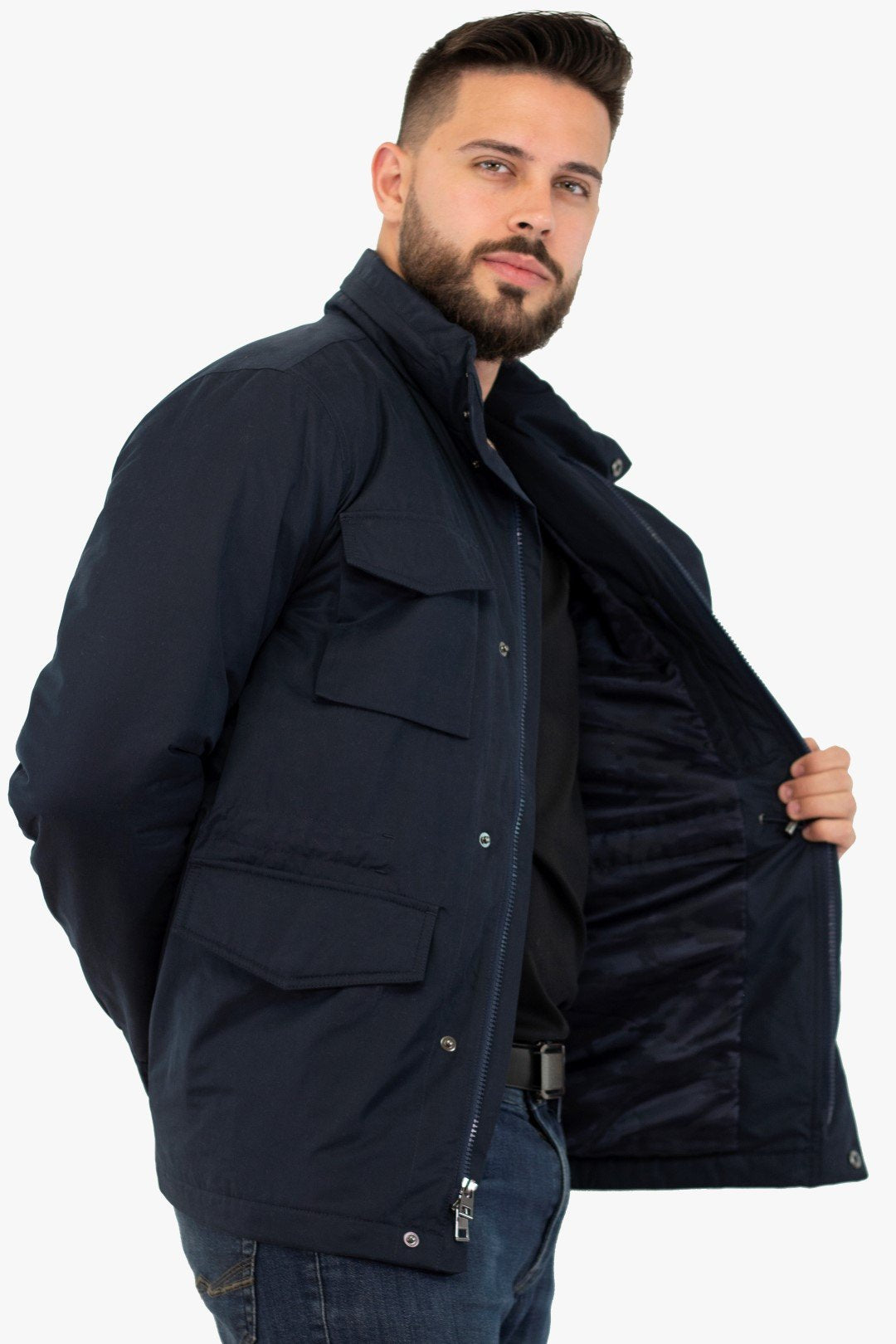 Jacket Michael Kors De Couleur Marine (Kors-Cr82E6H21T) Homme