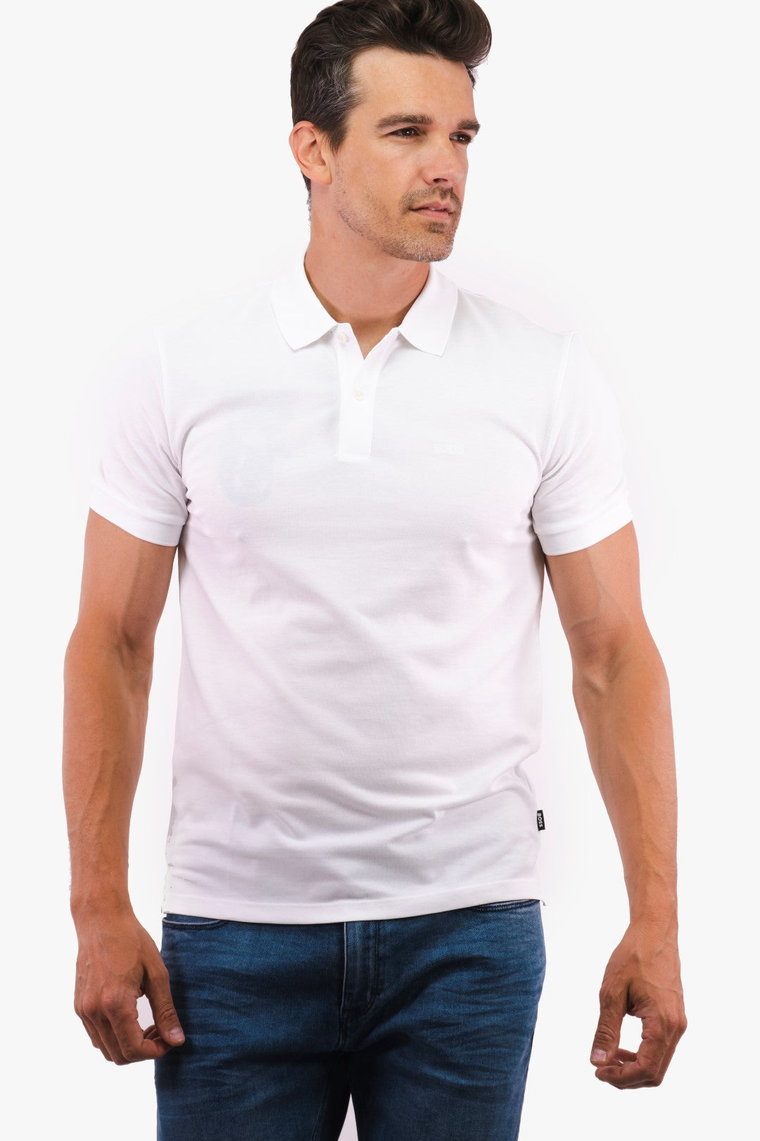 Polo Pallas Hugo Boss De Couleur Blanc Homme