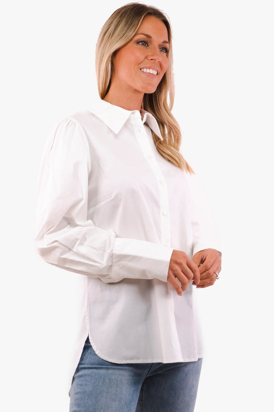 Blouse Esqualo de couleur Blanc