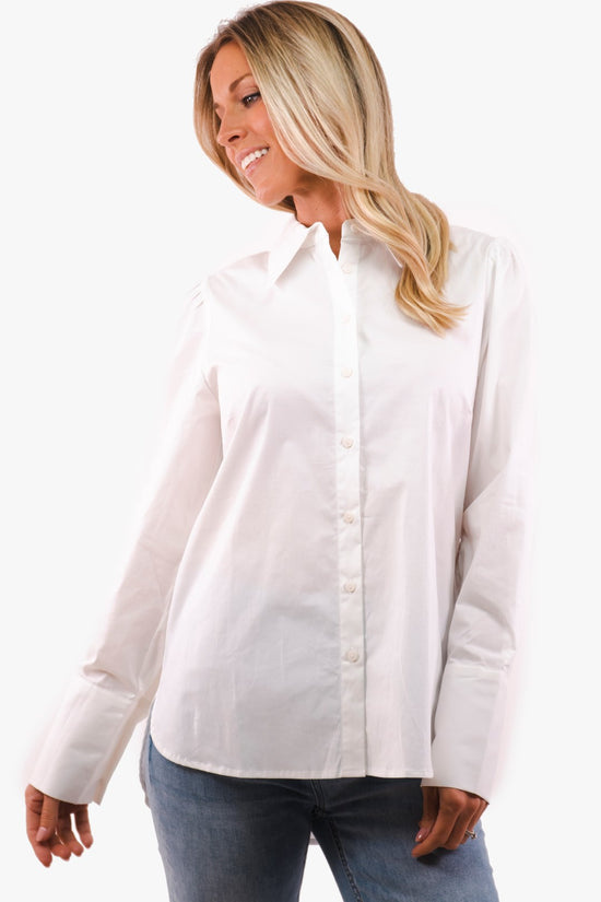 Blouse Esqualo de couleur Blanc