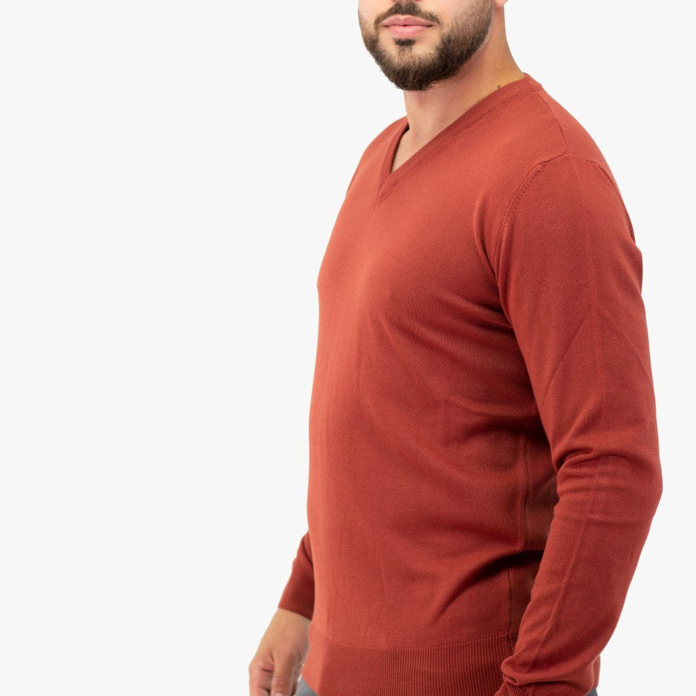 
                  
                    Chandail Col En V Modango De Couleur Rouille (Moda-Mosw000311) Homme
                  
                