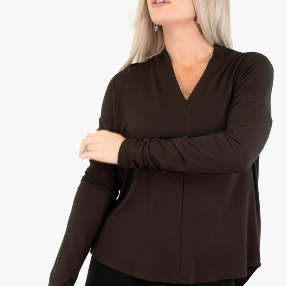 Tunique Innovaré De Couleur Brun (Inno-30170) Femme