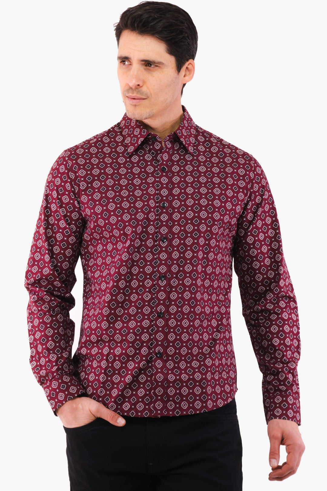 Chemise Michael Kors de couleur Bordeaux