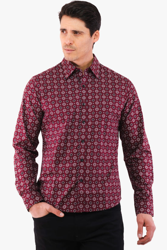 Chemise Michael Kors de couleur Bordeaux