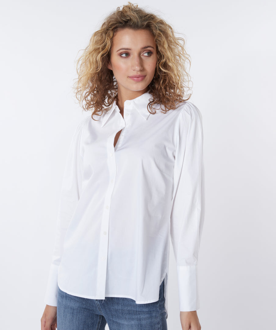 Blouse Esqualo De Couleur Blanc Femme