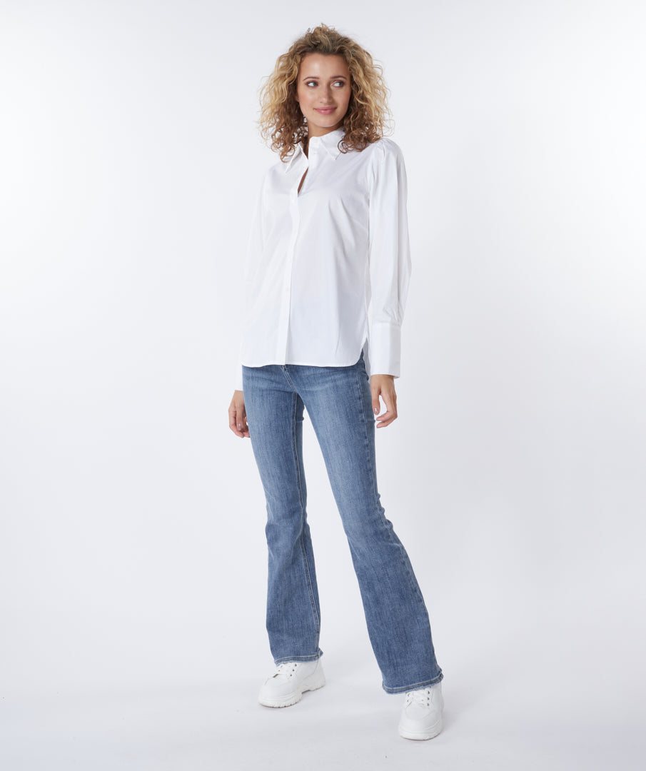 Blouse Esqualo De Couleur Blanc Femme