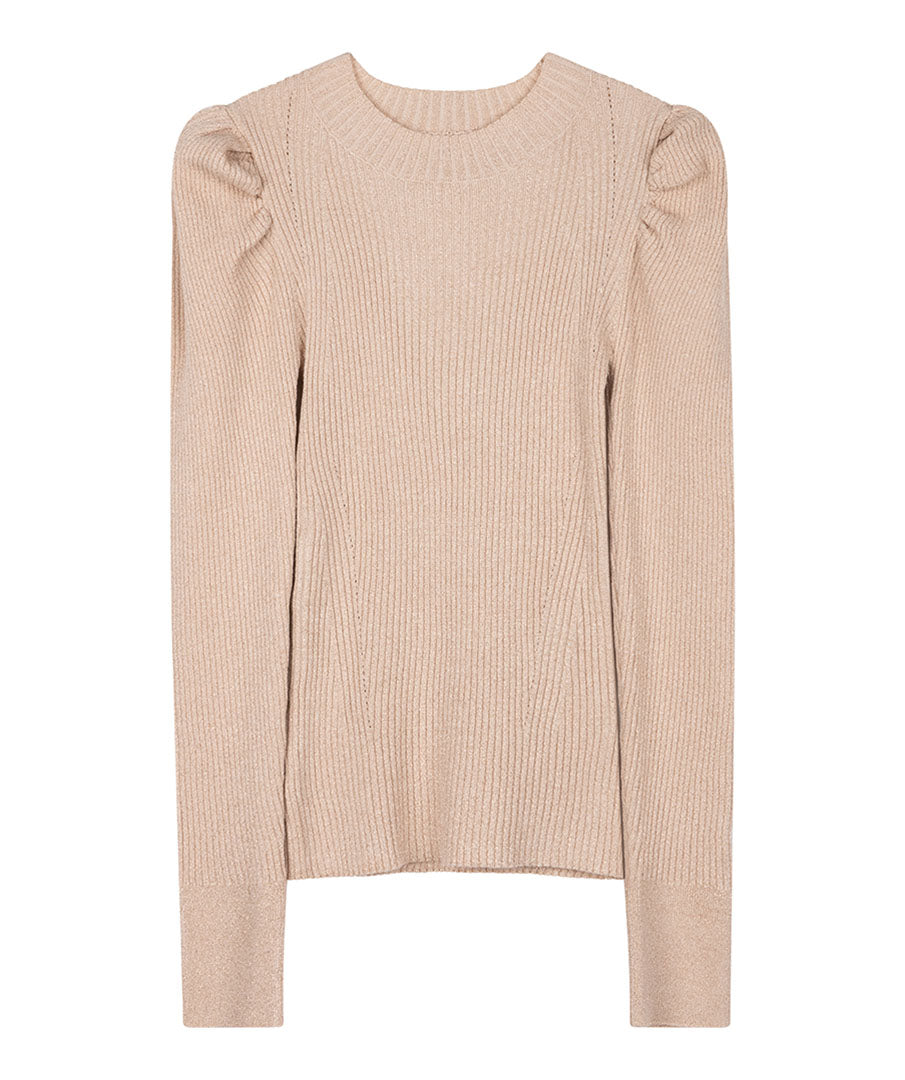 Chandail Esqualo De Couleur Beige Femme