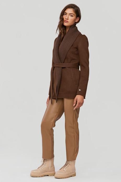 Manteau Soia & Kyo De Couleur Noix Femme