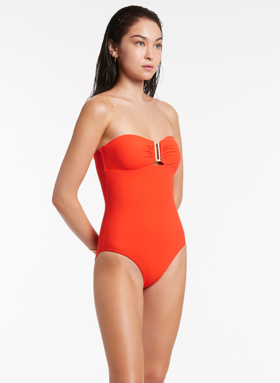 Maillot Bandeau Jets Swimwear de couleur Orange