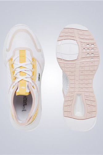 Soulier Court-Drive Lacoste De Couleur Blanc/rose Femme