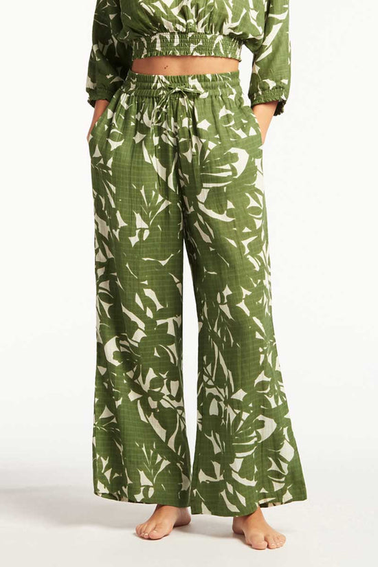 Pantalon Sea Level de couleur Vert
