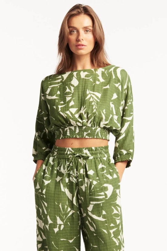 Blouse Sea Level de couleur Vert