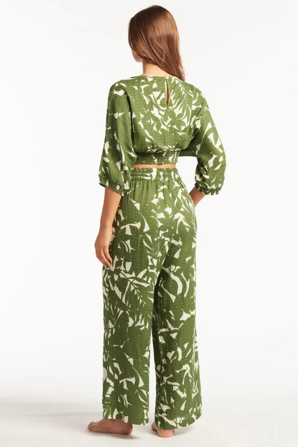 Blouse Sea Level de couleur Vert
