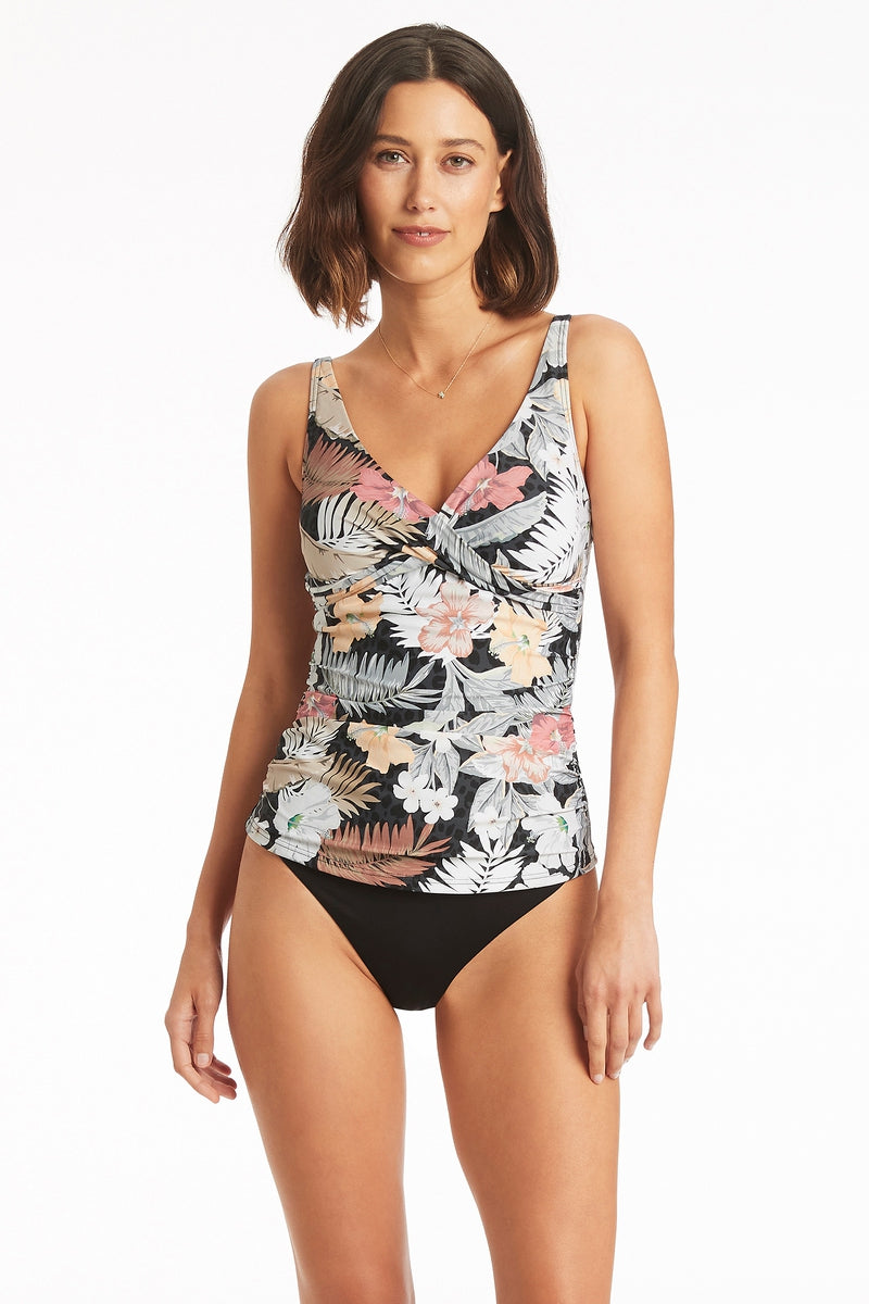 Tankini Multifit Sea Level de couleur Charbon