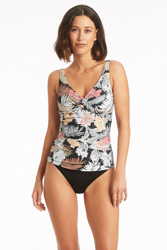 Tankini Multifit Sea Level de couleur Charbon