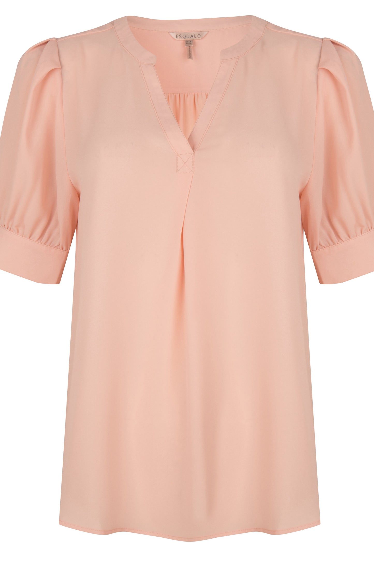 Blouse Manches Courtes Esqualo De Couleur Saumon (Esqu-Sp21-08011) Femme