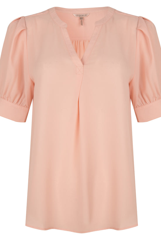 Blouse Manches Courtes Esqualo De Couleur Saumon (Esqu-Sp21-08011) Femme