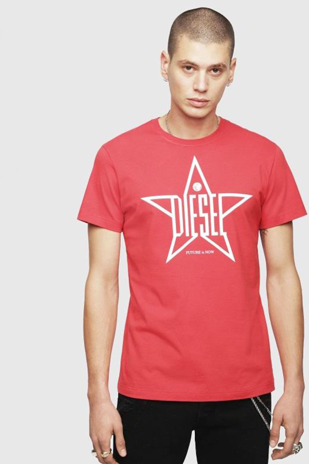 T-Shirt Diesel Rouge (Dies-00Snre0091A) Homme