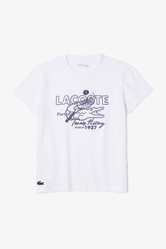 T-Shirt Technic Lacoste De Couleur Blanc Femme