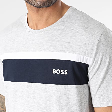 T-Shirt Col Rond Hugo Boss de couleur Gris